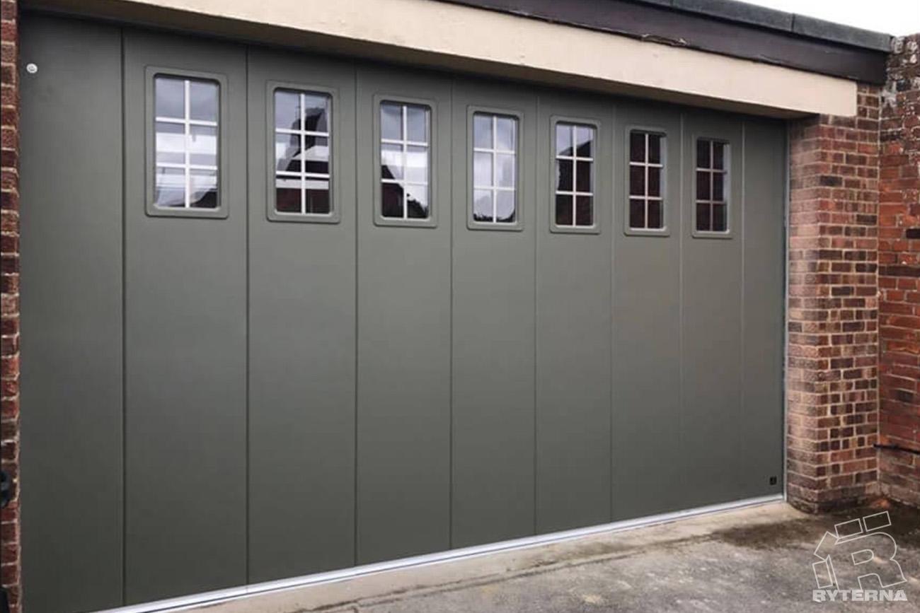 Side sliding garage doors